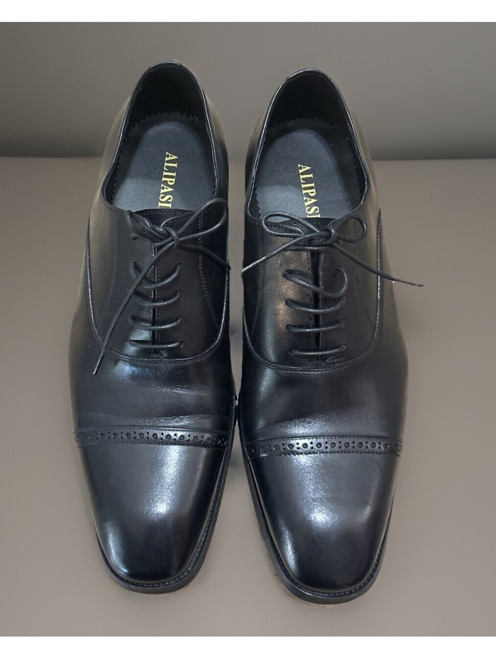 Alipasinm Men's Dress Shoes Size US 11 Black Oxford Formal Modern Leather Shoes
